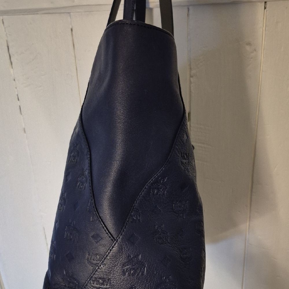 MCM Navy Blue Klara Tote Bag - Picture 5 of 8